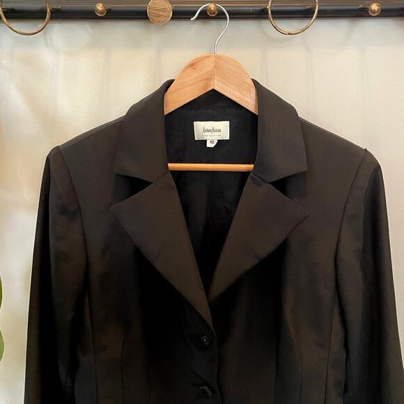 Neiman Marcus Designer Evening Jacket Blazer | Black Tailored, Womens 10, $795 - Picture 2 of 11